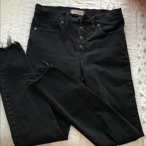 Madewell black 9-inch high-rise skinny jeans
